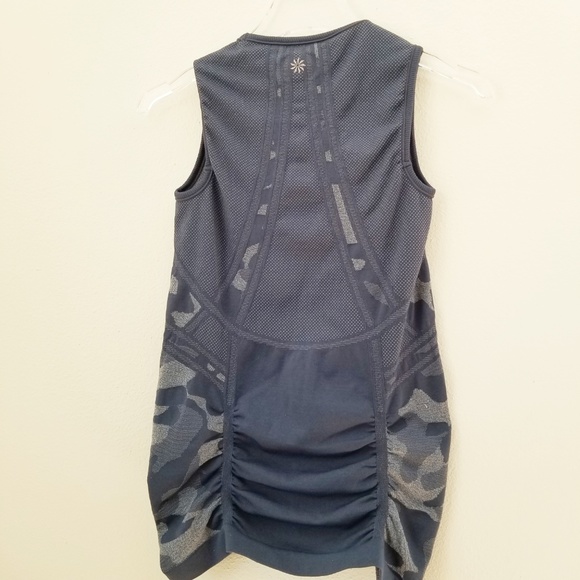 Athleta BLUE Camo Fastest Track Muscle Tank Top - Picture 5 of 6